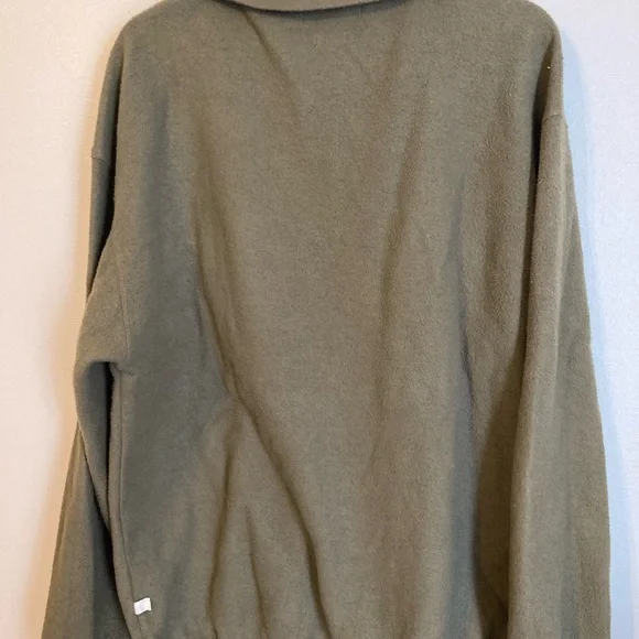Standard Cloth olive green Oslo quarter zip fleece - Picture 7 of 7